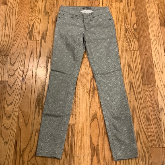 Prana Size 0/25 Gray and White Pants - Picture 1 of 7